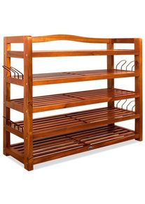 Casaria® Scarpiera 5 ripiani in legno acacia