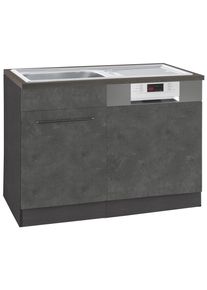 HELD MÖBEL Held Möbel , Spülenschrank »Tulsa«, 110 cm breit, inkl. Tür/Sockel für Einbaugeschirrspüler, schwarzer Metallgriff, hochwertige MDF Front, inkl....