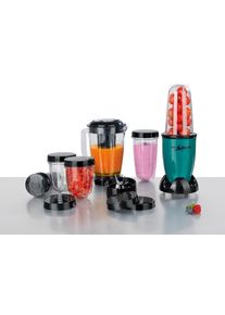 Mr. Magic , Standmixer »18 tlg. smaragdgrün/schwarz«, 400 W , grün , Zerkleinerer