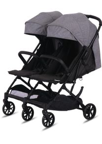 Knorrbaby , Zwillingsbuggy &raquo;Twin-Easy Fold, Grau&laquo;, faltbar; Zwillingskinderwagen; Kinderwagen f&uuml;r Zwillinge; Buggy f&uuml;r Zwillinge; Zwillingswagen ,...