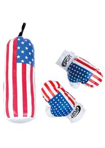 L.A. Sports , Boxsack »Box-Set für Kinder Jugendliche Boxsack inklusive 6oz Boxhandschuhe Schlaufe zum aufhängen«, (3 tlg., mit Boxhandschuhen),...