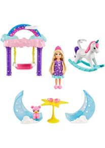 Barbie , Puppenhaus »Dreamtopia, Chelsea Regenbogen-Schaukel-Spielset«, inkl. Chelsea-Puppe und Teddybär , bunt , Puppenhäuser
