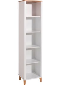 Paidi , Standregal &raquo;Lotte & Fynn&laquo;, Steiff by mit 5 gro&szlig;en F&auml;chern , Kreidewei&szlig; / Eiche massiv