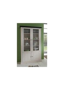 Home Affaire , Vitrine »Skanderborg«, Breite 104 cm, Höhe 190 cm , bunt , ecobio fsc , weiß/dunkelbraun