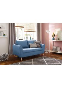 Home Affaire , 2-Sitzer »Fanö«, mit feiner Steppung im skandinavischem Design , blau , hellblau