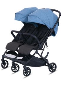 Knorrbaby , Zwillingsbuggy &raquo;Twin-Easy Fold, Blau&laquo;, faltbar; Zwillingskinderwagen; Kinderwagen f&uuml;r Zwillinge; Buggy f&uuml;r Zwillinge; Zwillingswagen ,...