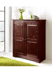 Home Affaire , Kommode &raquo;Cubrix&laquo;, aus sch&ouml;nem massivem Kiefernholz, H&ouml;he 100 cm , braun , dunkelbraun
