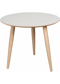 Andas , Beistelltisch »Yvonne2«, in 2 Größen, mit 3 Beinen , weiß , weiß/eiche
