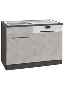 HELD MÖBEL Held Möbel , Spülenschrank »Tulsa«, 110 cm breit, inkl. Tür/Sockel für Einbaugeschirrspüler, schwarzer Metallgriff, hochwertige MDF Front, inkl....
