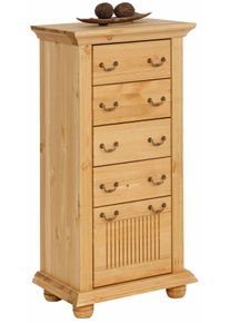 Home Affaire , Kommode &raquo;Irma&laquo;, mit dekorativen Fr&auml;sungen, 55 cm breit , braun , gelaugt/ge&ouml;lt