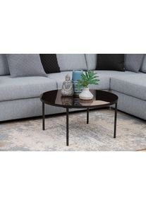 Andas , Couchtisch &raquo;Gaby&laquo;, mit einer sch&ouml;nen bronzefarbenen Spiegelglas Tischplatte, Tischplattenst&auml;rke 6 mm , bronzefarben / schwarz