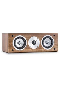 Auna , Center Lautsprecher 120 W passiv Holzgehäuse , braun , Hochwertige Anschluss Terminals