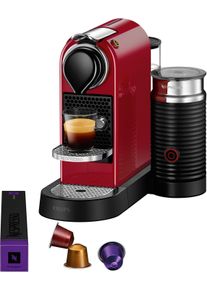 Nespresso , Kapselmaschine &raquo;XN7615 New CitiZ & milk&laquo;, mit Aeroccino Milchaufsch&auml;umer , rot , Kaffeemaschine