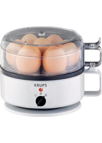 Krups , Eierkocher »F23070«, für 7 St. Eier, 400 W, mit Wasserstandsanzeige, Koch- und Warmhaltefunktion, Weiß , weiß