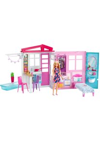 Barbie , Puppenhaus »Ferienhaus«, mit Möbeln und Puppe , bunt , Puppenhäuser