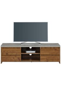 Home Affaire , Lowboard &raquo;Maribo&laquo;, im modernem Landhaus-Stil, mit einer sch&ouml;nen Betontopplatte, Breite 150 cm , beige , naturfarben