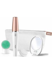 Braun , Gesichtsepilierer &raquo;FaceSpa 851V 3-in-1&laquo;, 3 St. Aufs&auml;tze, mit zus&auml;tzlicher Batterie , wei&szlig; , Inklusive beleuchteten Spiegel und einen...