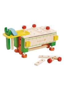 EVEREARTH® , Spiel-Werkzeugstation »2-in-1 Werkzeugkasten und Werkbank«, FSC®-Holz aus gewissenhaft bewirtschafteten Wäldern , bunt , 0bis3