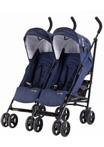 Knorrbaby , Zwillingsbuggy &raquo;Side by Side, navy blue&laquo;, mit schwenk- und feststellbaren Vorderr&auml;dern; Zwillingskinderwagen; Kinderwagen f&uuml;r...