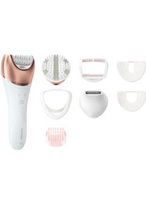 Philips , Epilierer &raquo;BRE644/00&laquo;, 7 St. Aufs&auml;tze, Wet&Dry, mit 7 Aufs&auml;tzen , wei&szlig; , Inkl. Ladyshave-, Massage-, Peelingaufsatz, Skin Stretcher