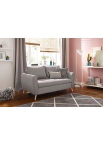 Home Affaire , 2-Sitzer »Fanö«, mit feiner Steppung im skandinavischem Design , grau , hellgrau