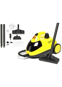 Bestron , Dampfreiniger &raquo;DWJ5280 mit Zubeh&ouml;r-Set&laquo;, und Kindersicherung, Kapazit&auml;t: 1,5 l, Aktionsradius: 10 m, 4 Bar, Gelb , schwarz ,...