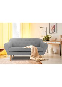 Andas , 2-Sitzer &raquo;Renne&laquo;, mit Heftung im R&uuml;cken im skandinavischem Stil , grau