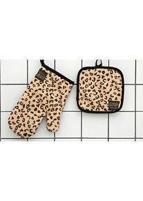 Animal Print Kitchen Oven Glove & Mat Set - 5 Designs
