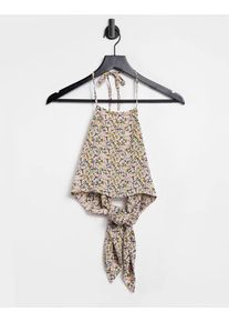 Fashion Union Exclusive beach crop cami in floral print co-ord-Multi