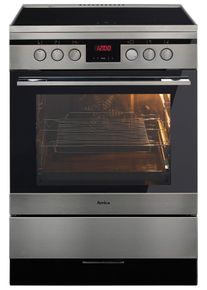 Amica , Induktions-Standherd »SHI 11674 E«, SHI 11674 E, mit 2-fach-Teleskopauszug, RapidWarmUp-Funktion , silberfarben , Sensorgesteuerter LED...