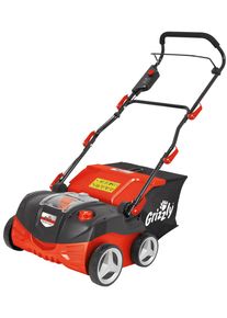 Grizzly Tools , Akku-Vertikutierer / L&uuml;fter &raquo;ARV 4038 Lion&laquo;, mit 2 Akkus und Ladeger&auml;t , silberfarben , Mit Vertikutier- und L&uuml;fterwalze