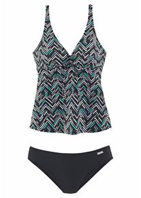 Lascana Tankini dla kobiet czarny / biały Rozmiar XS-S