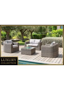 Rattan moduláris készlet BORNEO LUXURY 4 fő részére (barna)