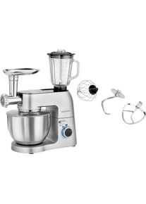 ProfiCook Küchenmaschine »Pc-Km 1189«, 1500 W, 6,7 L Schüssel grau, 3 in 1 Knetmaschine Mixer und Fleischwolf in Einem
