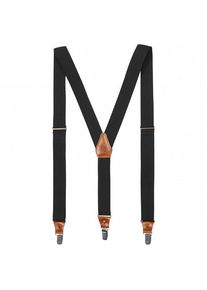 Fjällräven Fjällräven Singi Leather Clip Suspenders Bretels (One Size |zwart)