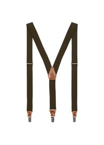 Fjällräven Fjällräven Singi Leather Clip Suspenders Bretels (One Size |olijfgroen)