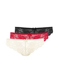 Lascana Dames String crème / rood / zwart XXS-XS
