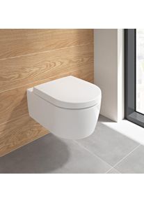 Villeroy & Boch Villeroy & Boch Embrace Pack WC suspendu à fond creux, avec DirectFlush, avec abattant L : 53 l : 37 cm 5C24HRR1