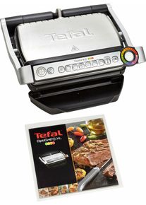 Tefal , Kontaktgrill &raquo;GC712D OptiGrill+&laquo;, 1830 W, vier Temperaturstufen im manuellen Modus, Rezeptheft und Rezept-App , schwarz , Grillplatten...