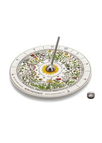HELIOS Porcelain sundial with flower clock