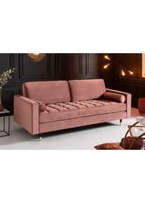 Design ülőgarnitúra Adan 225 cm rózsaszín bársony