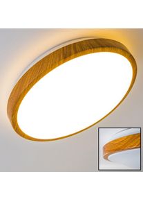 hofstein Sora Wood ceiling lamp LED Light wood, white, 1-light source