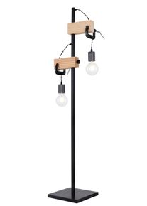Globo LUDI Lámpara de Pie Negro, 2 luces