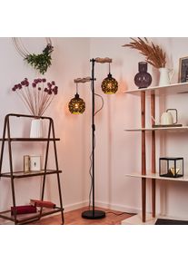hofstein Sunasau Staande lamp Hout licht, Zwart, 2-lichts