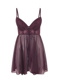 Lascana, Damer, Negligée, Aubergine / Bordeaux, Størrelse 70