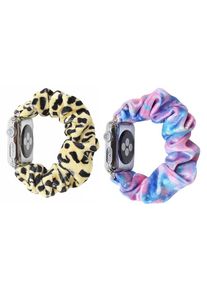 Soft Velvet Scrunchie Band for Apple Watch - 8 Colours