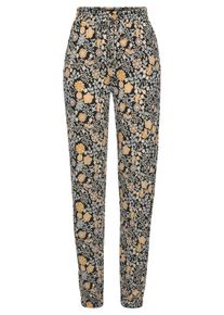 Lascana Dames Broek geel / zwart / wit 34
