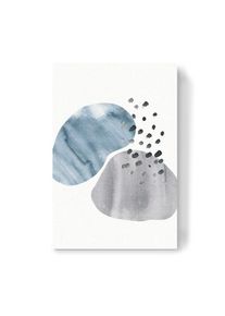 Canvas Print "Graphit in grey and blue" artboxONE Wallart