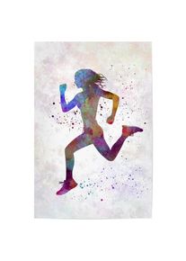 Poster "Woman runner jogger running-d" artboxONE Plakater - 18x13 cm