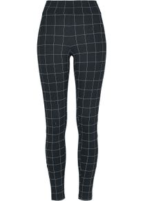 Urban Classics Ladies Check High Waist Leggings Leggings schwarz/weiß